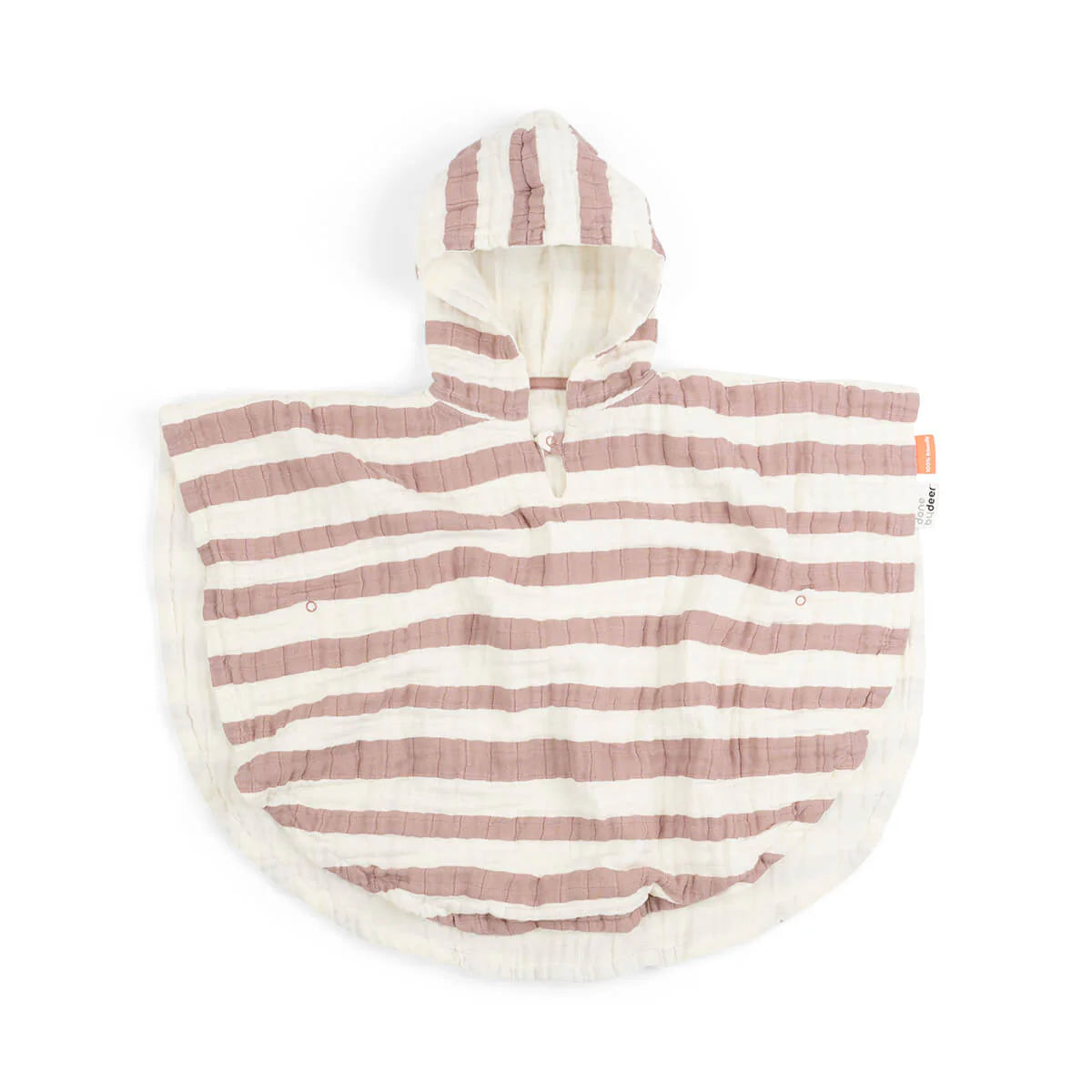 Done by Deer - Bath poncho GOTS Stripes Powder