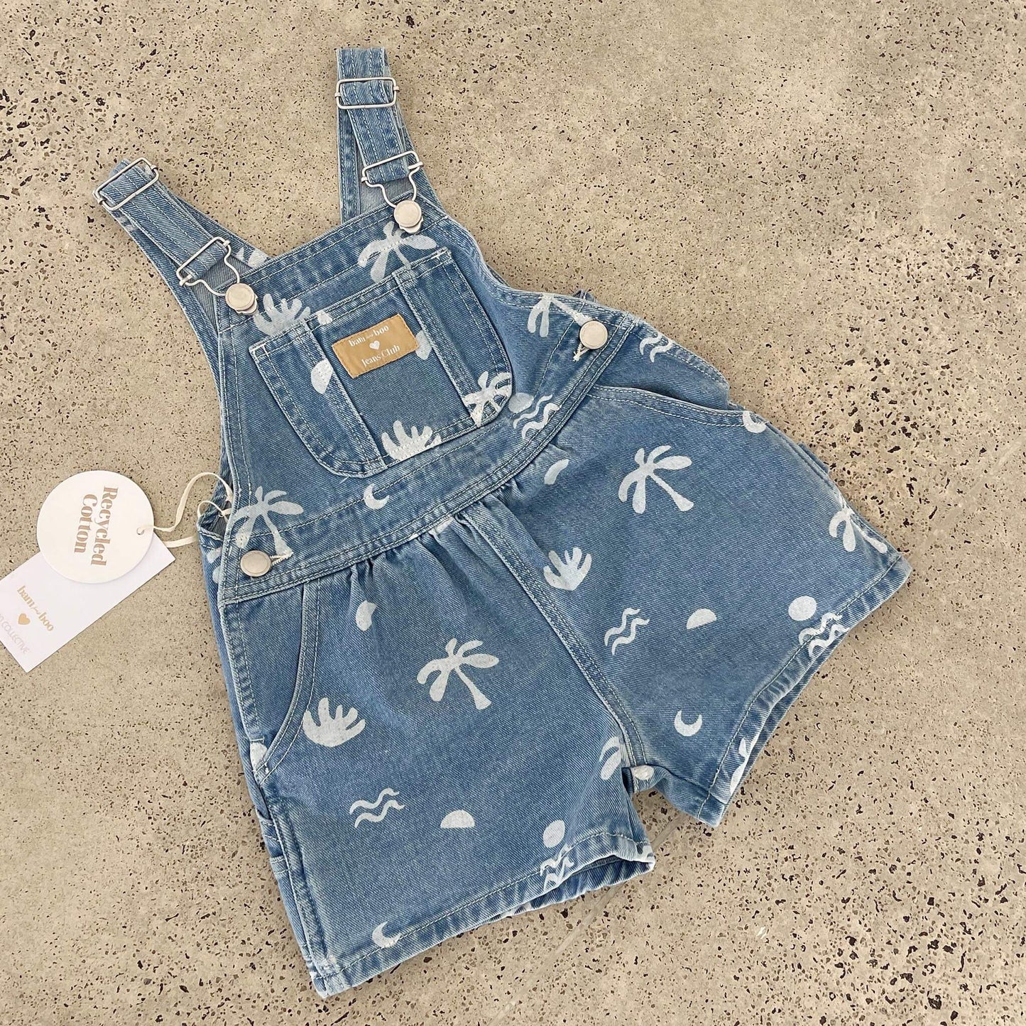 Bam Loves Boo - Carpenter Shortall - Cali Print Denim