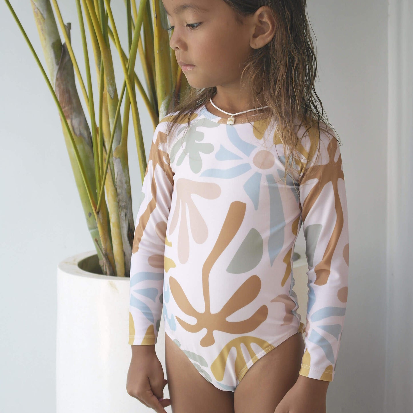 Bam Loves Boo - Tropicana Long Sleeve Swimsuit - size up