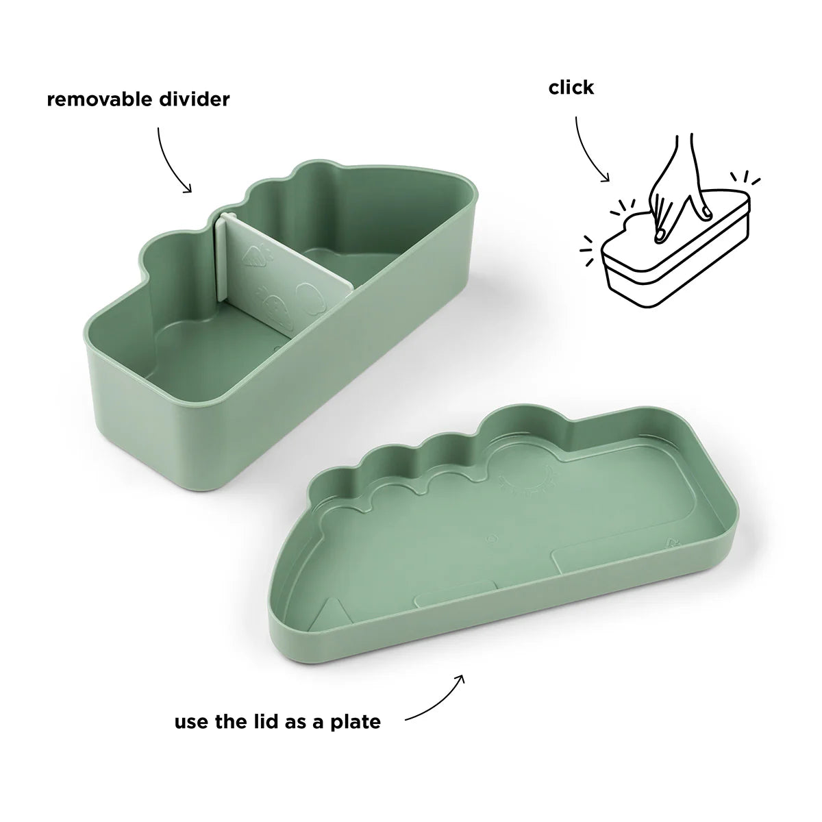 Done by Deer - Kiddish lunch box Croco Green