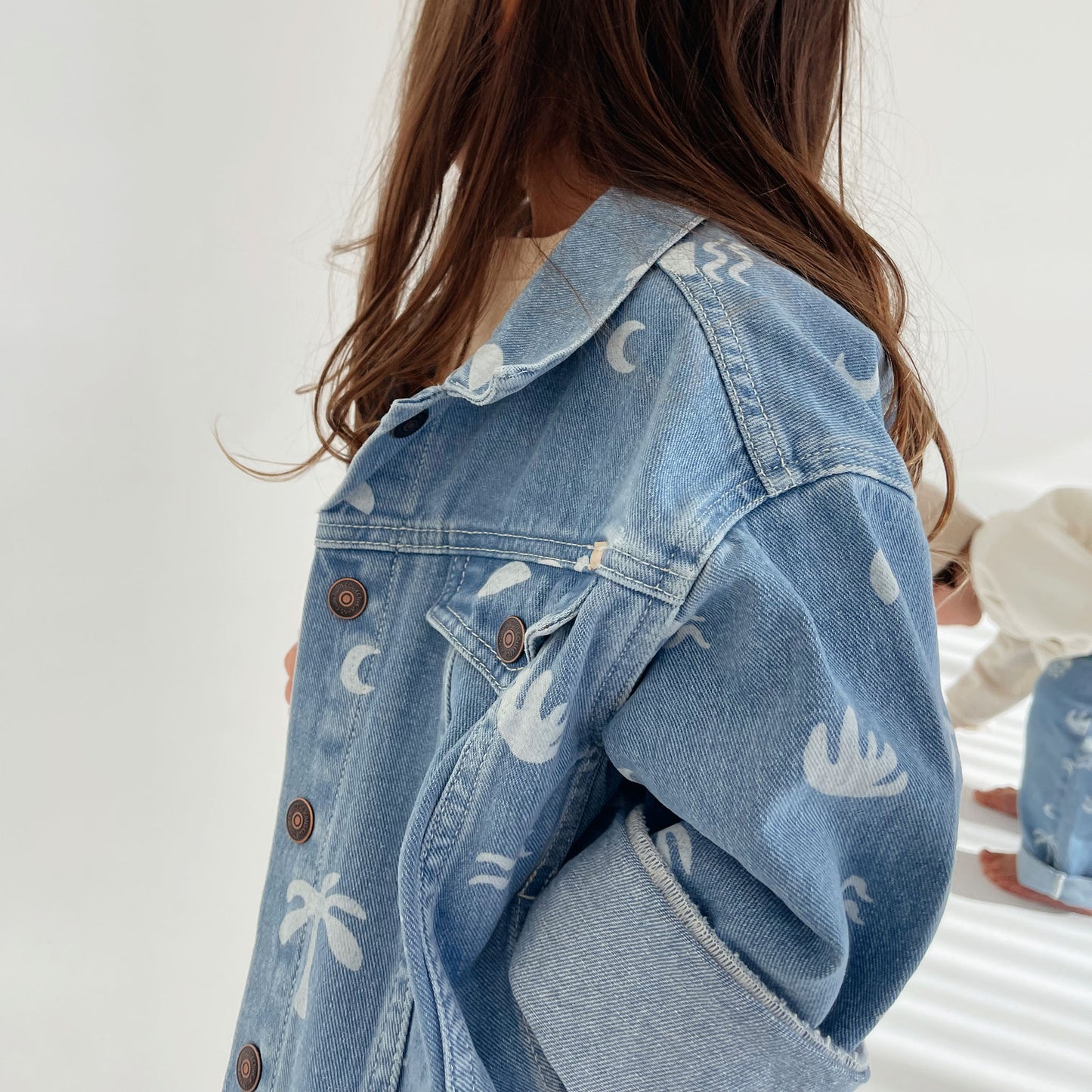 Bam Loves Boo - Trucker Jacket- Cali Print Denim