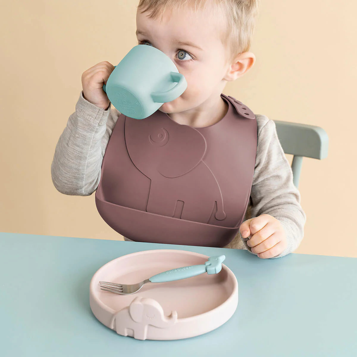 Done by Deer - Peekaboo bib 2-pack Elphee Powder