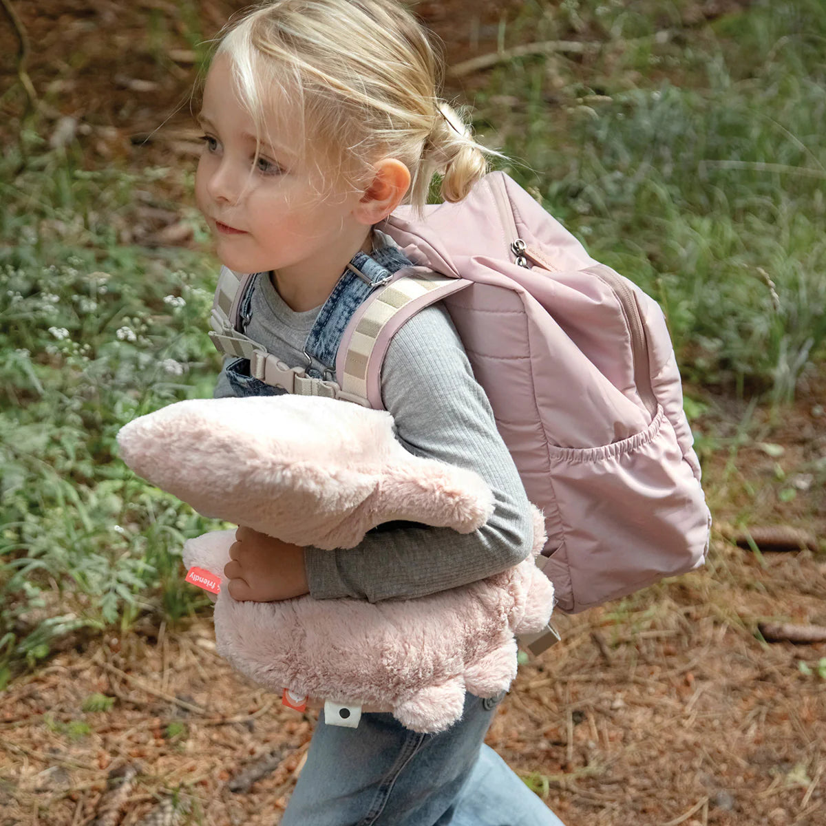 Done by Deer - Quilted kids backpack Croco Green