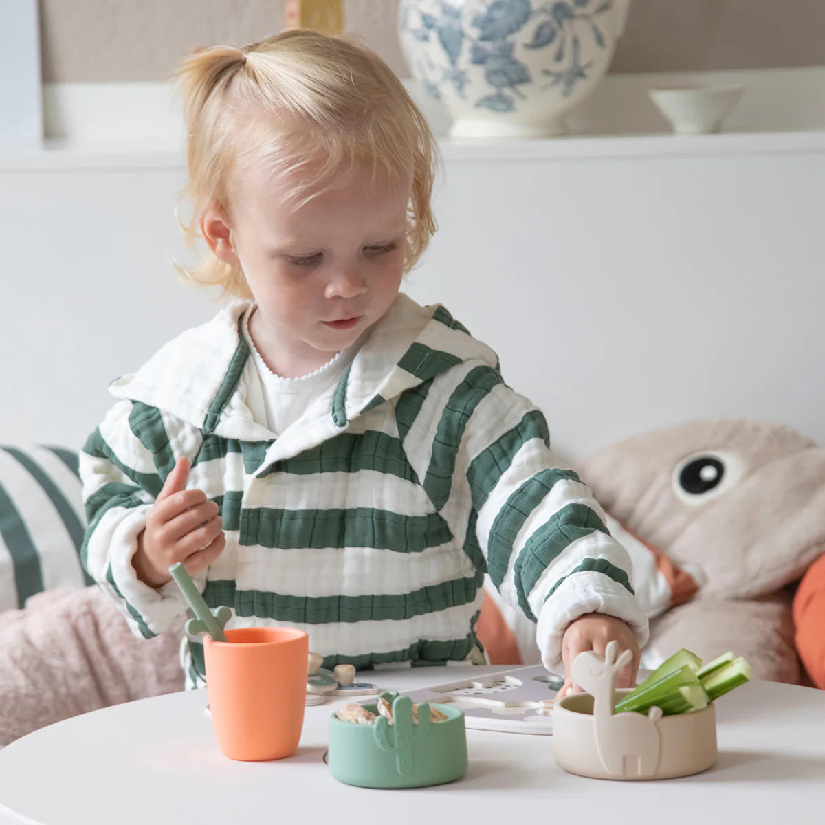 Done by Deer - Silicone bowl set 2 pcs Lalee Powder/Coral