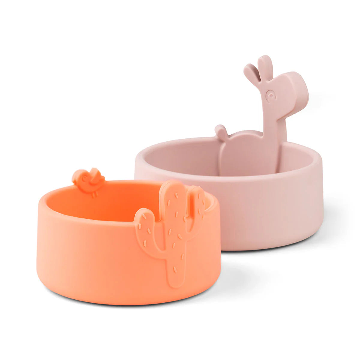 Done by Deer - Silicone bowl set 2 pcs Lalee Powder/Coral