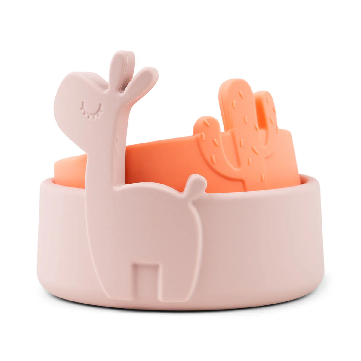 Done by Deer - Silicone bowl set 2 pcs Lalee Powder/Coral