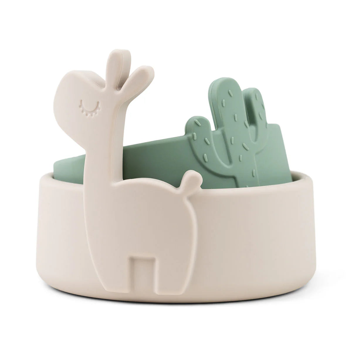 Done by Deer - Silicone bowl set 2 pcs Lalee Sand/Green