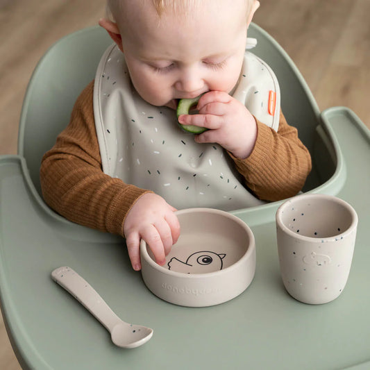 Done by Deer - Silicone first meal set Birdee Sand