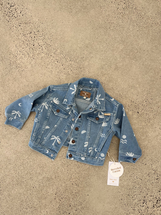 Bam Loves Boo - Trucker Jacket- Cali Print Denim