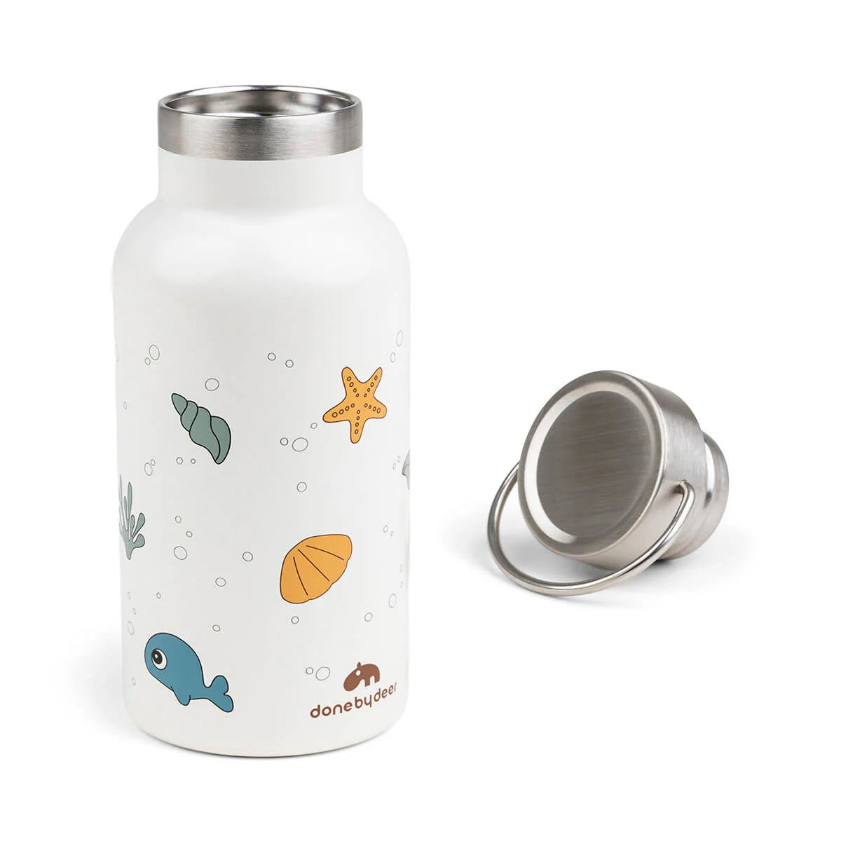 Done by Deer - Thermo metal bottle Sea friends Beige