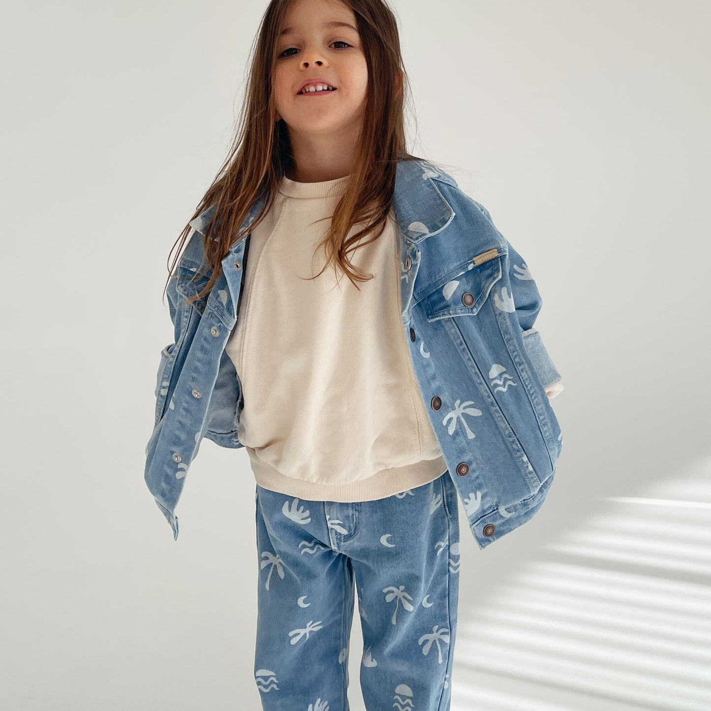 Bam Loves Boo - Trucker Jacket- Cali Print Denim