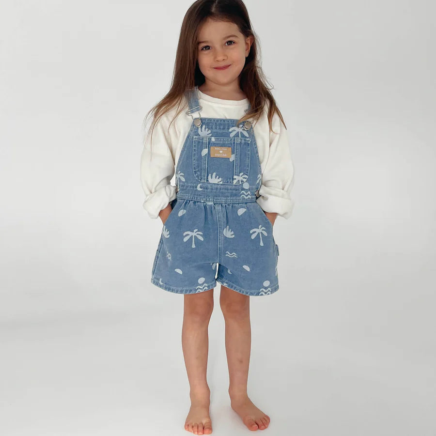 Bam Loves Boo - Carpenter Shortall - Cali Print Denim